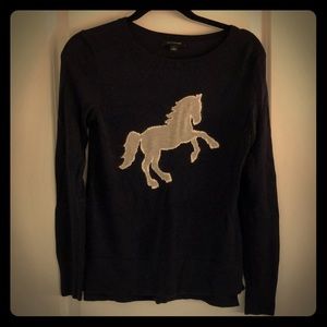Navy Horse Sweater